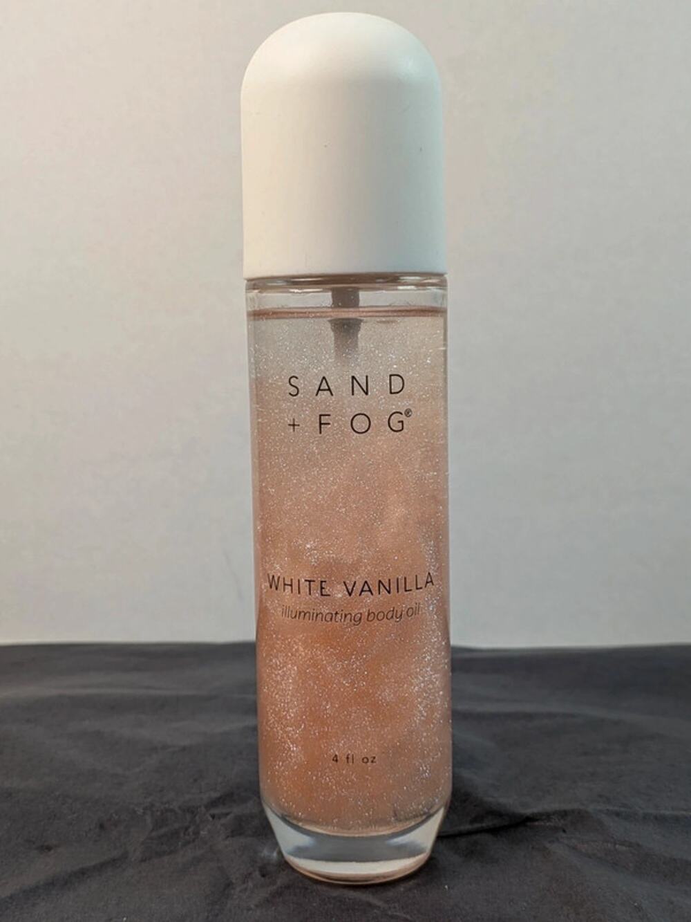 Sand + Fog White Vanilla Illuminating Body Oil 4 oz Shimmer Glow